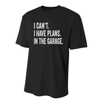 I Can't I Have Plans In The Garage Funny Car Mechanic Youth Performance Sprint T-Shirt