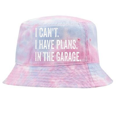 I Can't I Have Plans In The Garage Funny Car Mechanic Tie-Dyed Bucket Hat