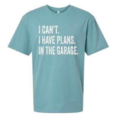 I Can't I Have Plans In The Garage Funny Car Mechanic Sueded Cloud Jersey T-Shirt