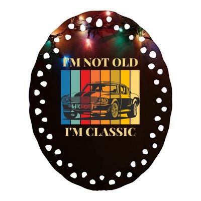 I Can’t I Have Plans In The Garage, Funny Mechanic Garage Ceramic Oval Ornament