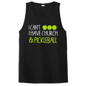 I CanT I Have Church And Pickleball Gift PosiCharge Competitor Tank