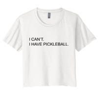 I Can't I Have Pickleball Crop Top
