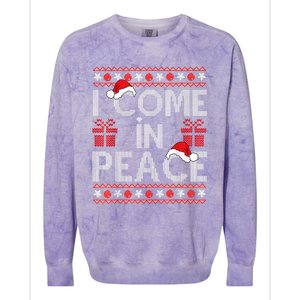 I Come In Peace IM Peace Matching Ugly Christmas Sweater Colorblast Crewneck Sweatshirt