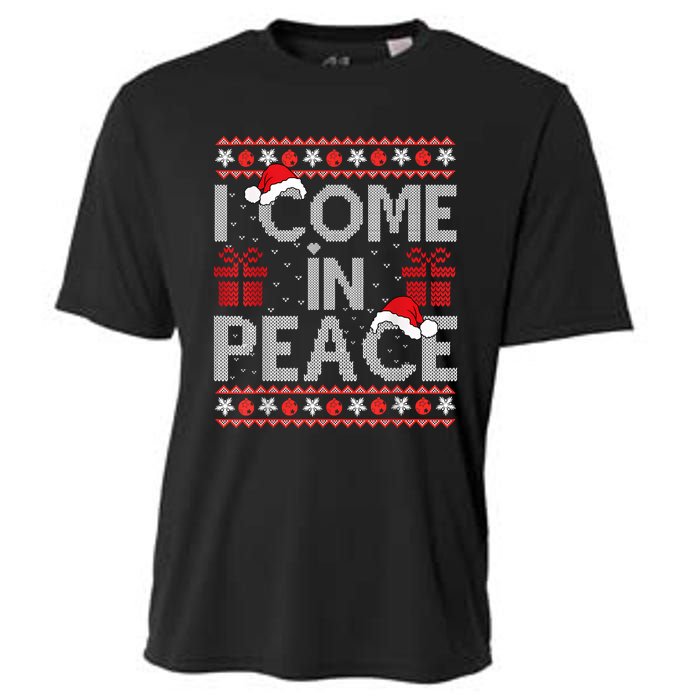 I Come In Peace IM Peace Matching Ugly Christmas Sweater Cooling Performance Crew T-Shirt