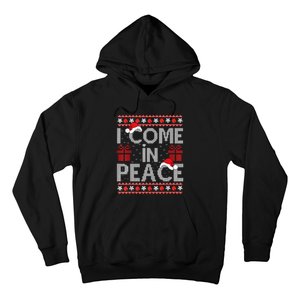 I Come In Peace IM Peace Matching Ugly Christmas Sweater Hoodie