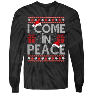 I Come In Peace IM Peace Matching Ugly Christmas Sweater Tie-Dye Long Sleeve Shirt