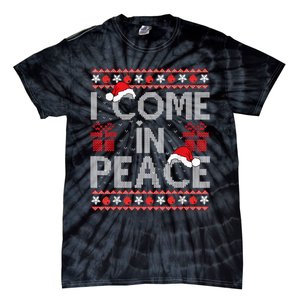 I Come In Peace IM Peace Matching Ugly Christmas Sweater Tie-Dye T-Shirt