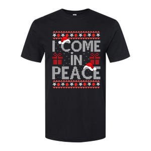 I Come In Peace IM Peace Matching Ugly Christmas Sweater Softstyle CVC T-Shirt