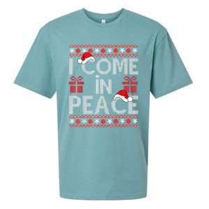 I Come In Peace IM Peace Matching Ugly Christmas Sweater Sueded Cloud Jersey T-Shirt