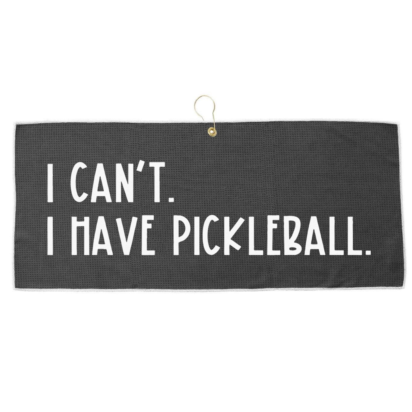 I Can't I Have Pickleball Vintage Pickleball Large Microfiber Waffle Golf Towel
