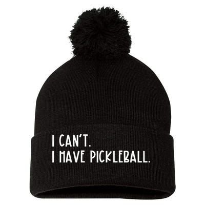 I Can't I Have Pickleball Vintage Pickleball Pom Pom 12in Knit Beanie