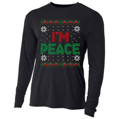 I Come In Peace IM Peace Matching Ugly Christmas Sweater Sweatshirt Cooling Performance Long Sleeve Crew