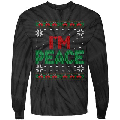 I Come In Peace IM Peace Matching Ugly Christmas Sweater Sweatshirt Tie-Dye Long Sleeve Shirt