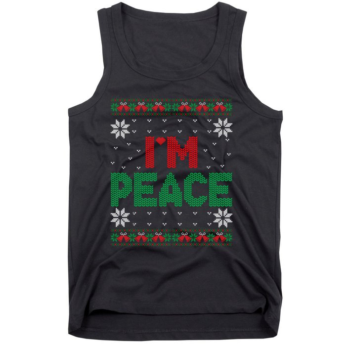 I Come In Peace IM Peace Matching Ugly Christmas Sweater Sweatshirt Tank Top