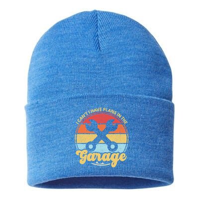 I Cant I Have Plans In The Garage Gift Sustainable Knit Beanie