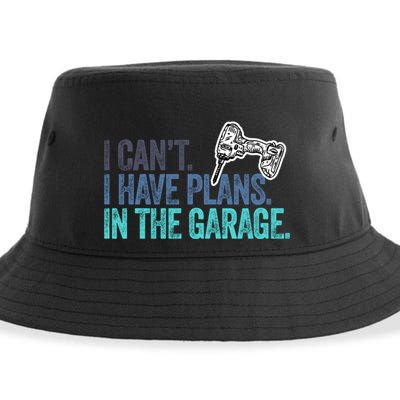 I Can't I Have Plans In The Garage Gift Mechanic Car Engine Funny Gift Sustainable Bucket Hat