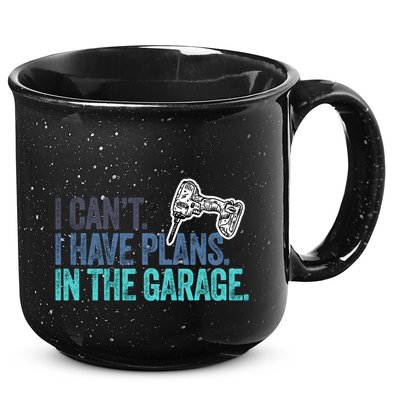 I Can't I Have Plans In The Garage Gift Mechanic Car Engine Funny Gift 15oz Campfire Ceramic Mug