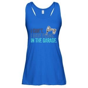 I Can't I Have Plans In The Garage Gift Mechanic Car Engine Funny Gift Ladies Essential Flowy Tank