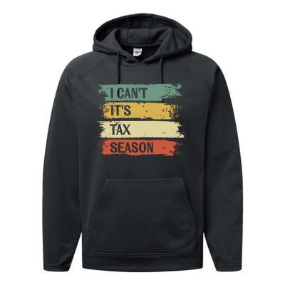 I Cant Its Tax Season Funny Accountant Gifts Accounting Performance Fleece Hoodie