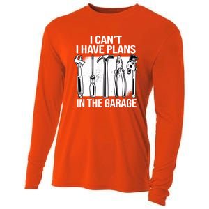 I Can't I Have Plans In The Garage Gift Mechanic Carpenter Cool Gift Cooling Performance Long Sleeve Crew