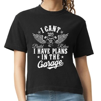 I Cant I Have Plans In The Garage Fathers Day Car Mechanics Comfort Colors Boxy T-Shirt