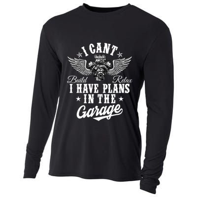I Cant I Have Plans In The Garage Fathers Day Car Mechanics Cooling Performance Long Sleeve Crew