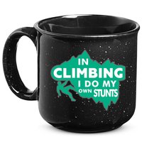 In Climbing I Do My Own Stunts Climbing Mountain Climbing Gift 15oz Campfire Ceramic Mug