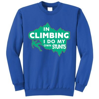 In Climbing I Do My Own Stunts Climbing Mountain Climbing Gift Sweatshirt