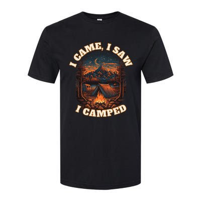 I Came I Saw I Camped. Camping Outdoor Sports Lovers Gift Softstyle CVC T-Shirt