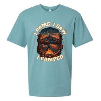 I Came I Saw I Camped. Camping Outdoor Sports Lovers Gift Sueded Cloud Jersey T-Shirt