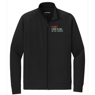 I Can't I Have Plans In The Garage Mechanic DIY Saying Stretch Full-Zip Cadet Jacket