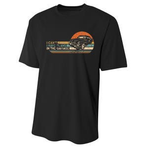 I Cant I Have Plans In The Garage Classic Car Mechanic Performance Sprint T-Shirt