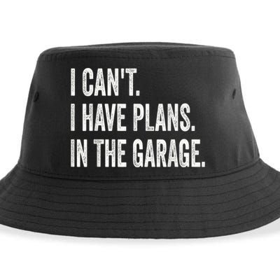 I Cant I Have Plans In The Garage Car Mechanic Design Print Sustainable Bucket Hat