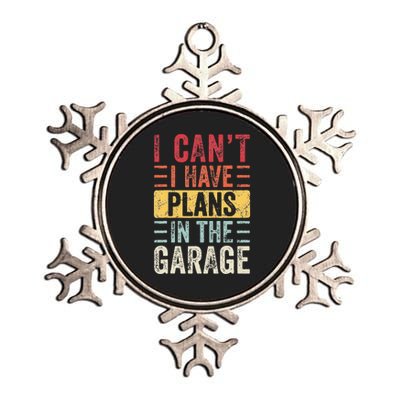 I Can't I Have Plans In The Garage Funny Car Mechanic Retro Metallic Star Ornament