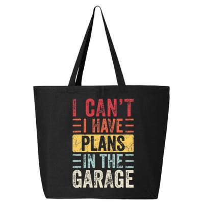 I Can't I Have Plans In The Garage Funny Car Mechanic Retro 25L Jumbo Tote