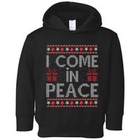 I Come In Peace IM Peace Matching Ugly Christmas Sweater Swea Toddler Hoodie