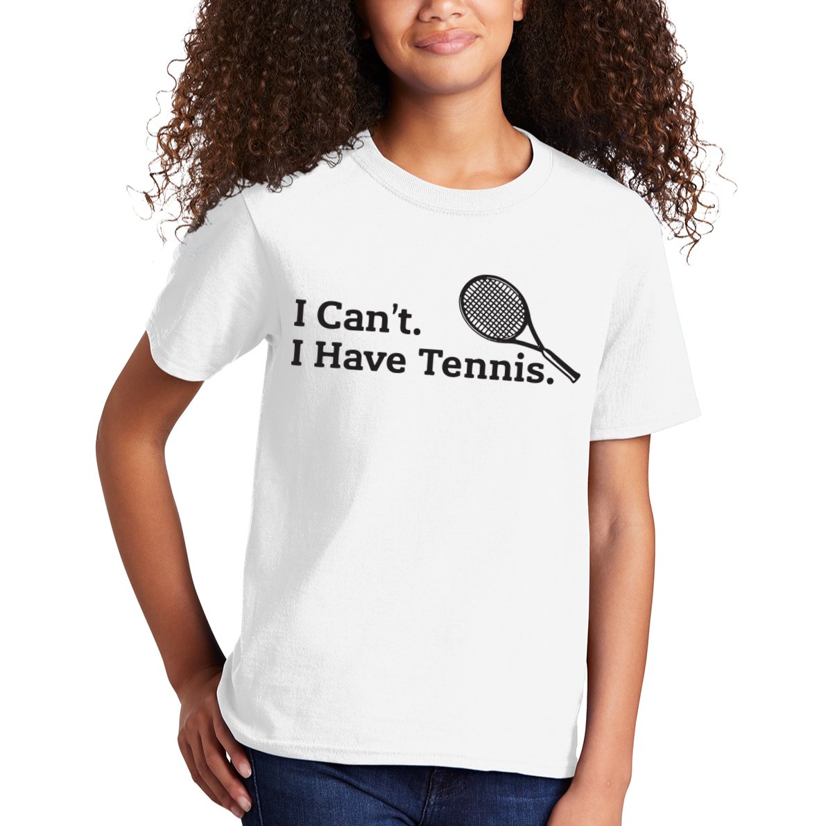 I Cant I Have Tennis Player Funny Tennis Lover Gifts Sport Kids T-Shirt