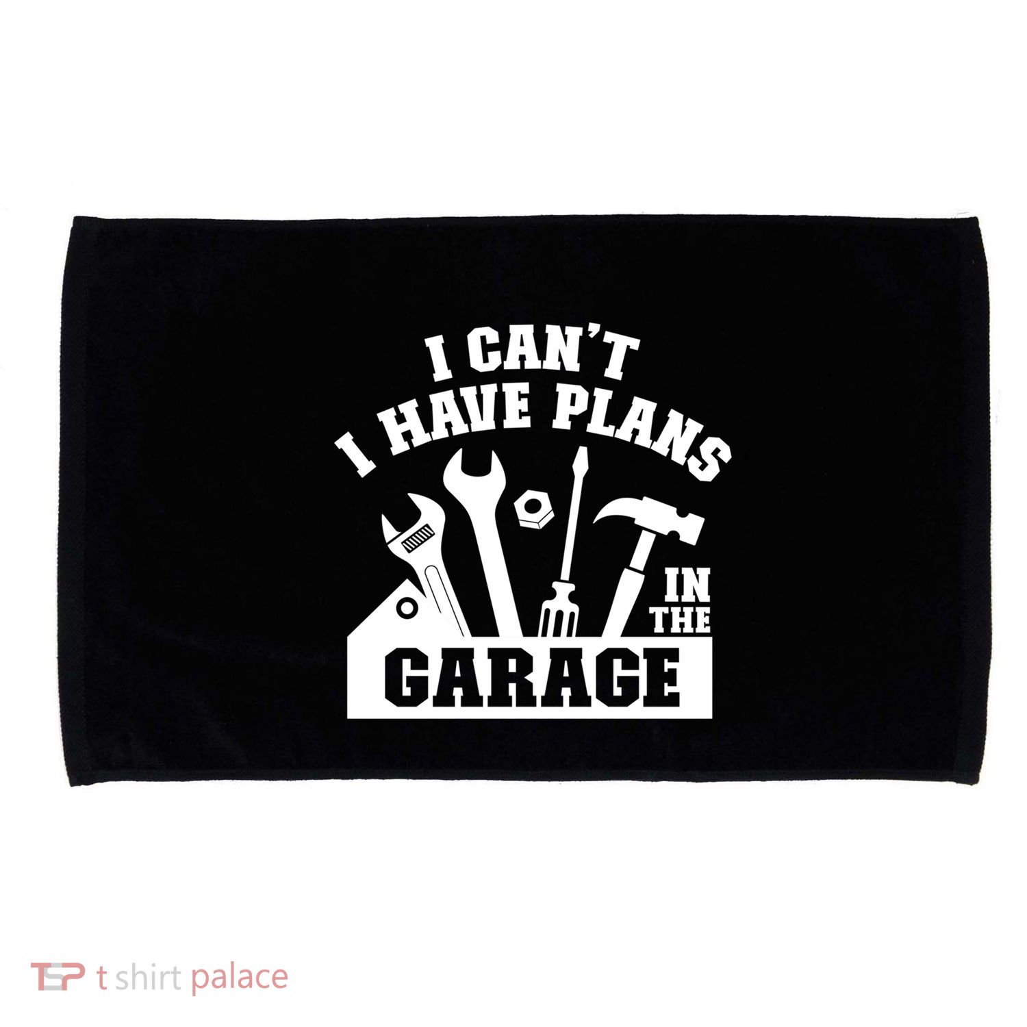 I Cant I Have Plans In The Garage Fathers Day Car Mechanics Gift Microfiber Hand Towel