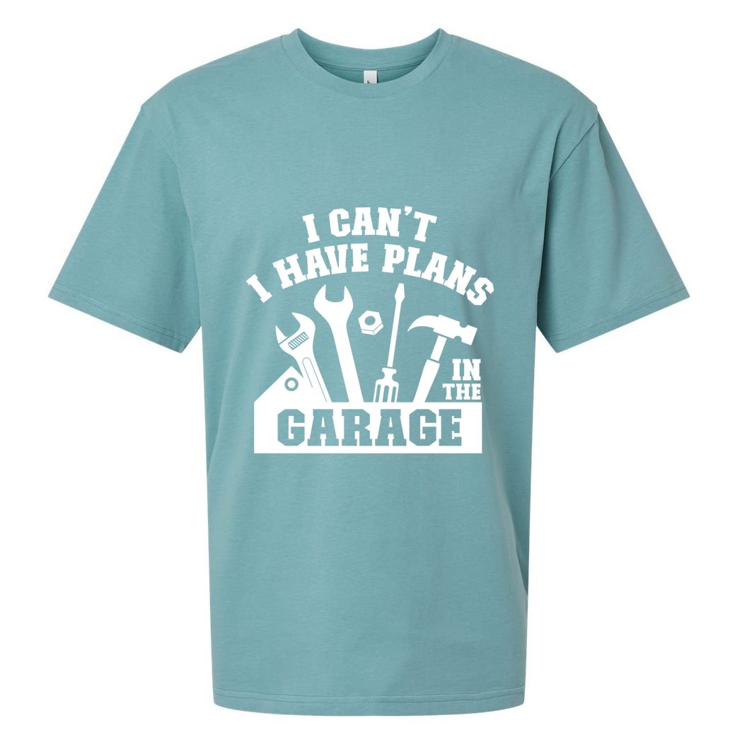 I Cant I Have Plans In The Garage Fathers Day Car Mechanics Gift Sueded Cloud Jersey T-Shirt
