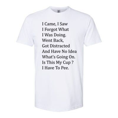 I Came I Saw Softstyle® CVC T-Shirt