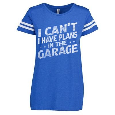 I Cant I Have Plans In The Garage Gift Funny Car Mechanic Gift Enza Ladies Jersey Football T-Shirt