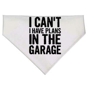 I Can't I Have Plans In The Garage Gift USA-Made Doggie Bandana