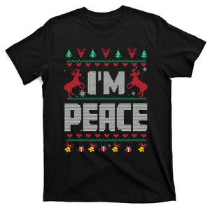 I Come In Peace IM Peace Xmas Matching Couples Christmas T-Shirt