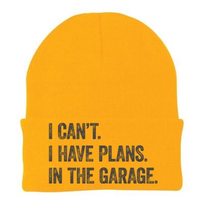 I Cant I Have Plans In The Garage Tee Funny Car Mechanic Gift Knit Cap Winter Beanie