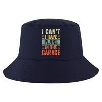 I Can't I Have Plans In The Garage, Funny Car Mechanic Retro Cool Comfort Performance Bucket Hat