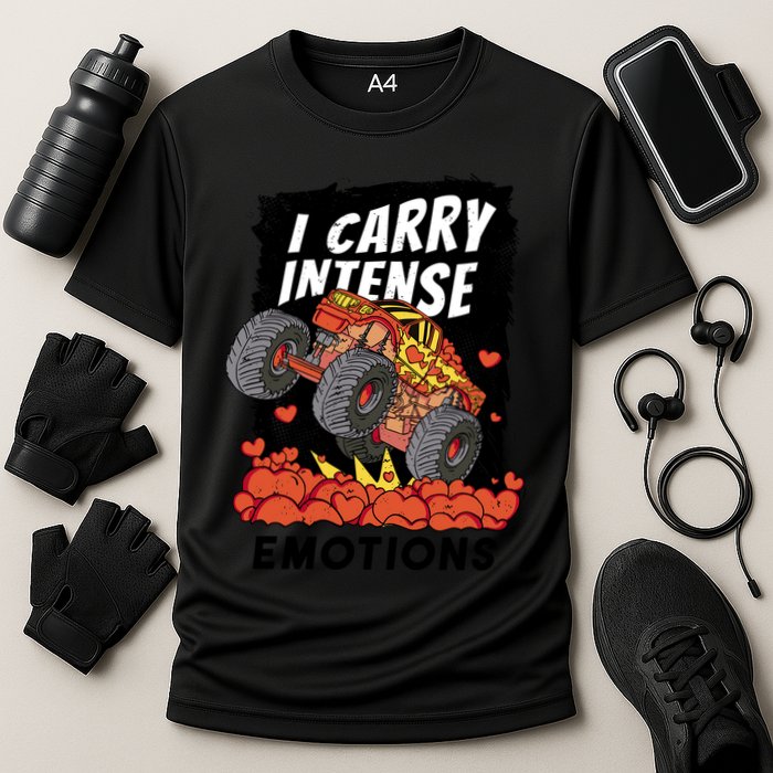 I Carry Intense Emotions Trucker Cooling Performance Crew T-Shirt