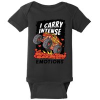 I Carry Intense Emotions Trucker Baby Bodysuit