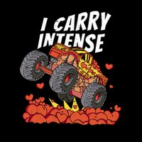 I Carry Intense Emotions Trucker Baby Bodysuit