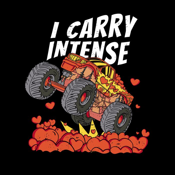 I Carry Intense Emotions Trucker Baby Bodysuit