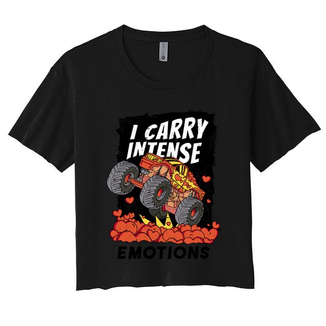 I Carry Intense Emotions Trucker Crop Top